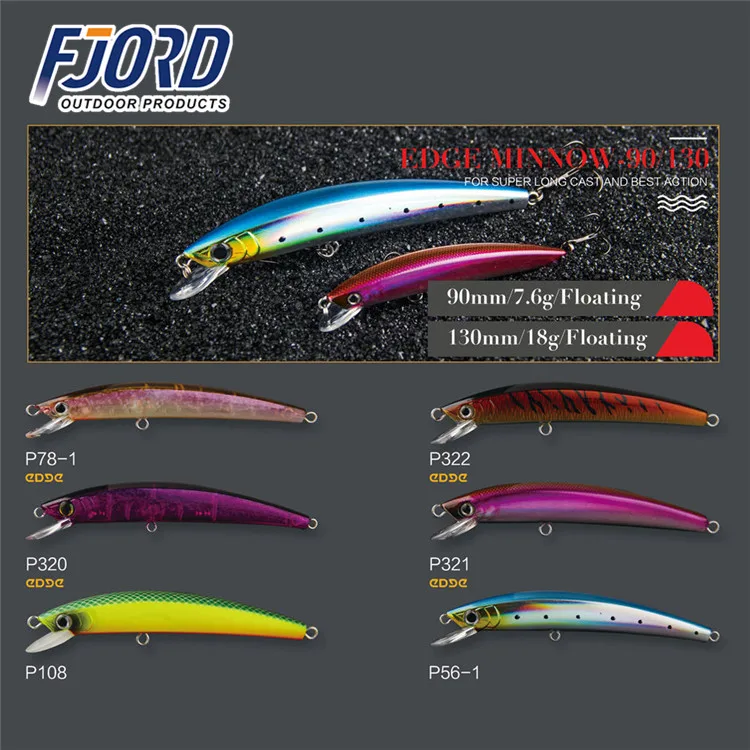 FJORD 90mm/130mm 7.6g/18g Lighted Hard Body Bait Eye Promotional Minnow Fishing Swimbait Lures