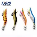 FJORD Night Sea Fishing Lures Luminous Realistic Japanese Fluorescent Squid Jigs Hooks Wood Shrimp - photo 2