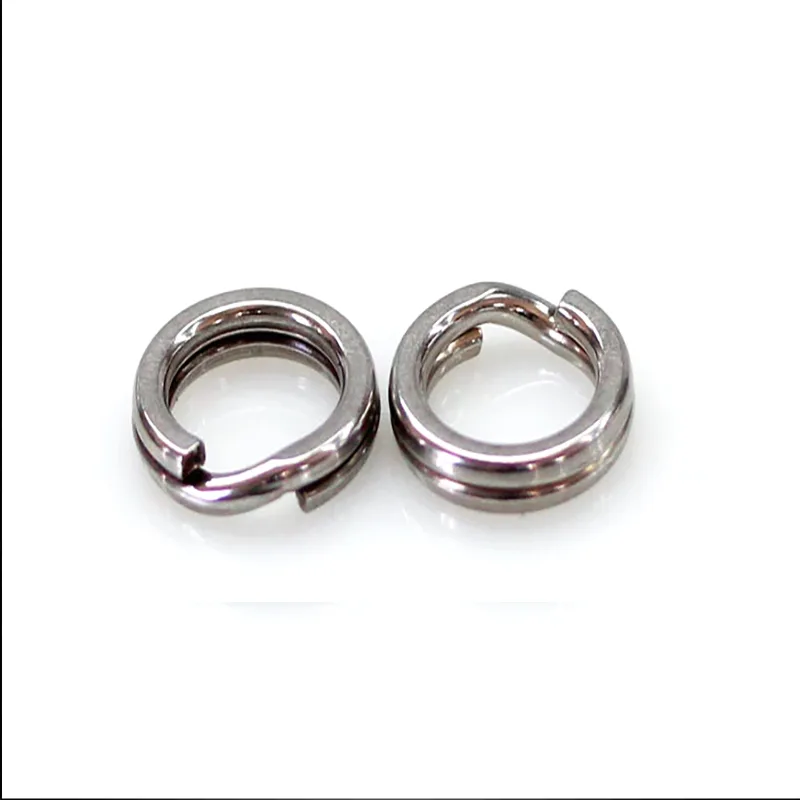 FJORD  Cheap Silver Stainless Steel Split Rings Fishing Double O Ring Fishing Accessories  Connectors