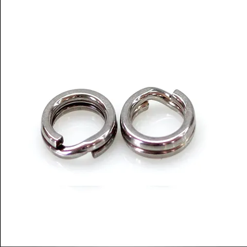 FJORD  Cheap Silver Stainless Steel Split Rings Fishing Double O Ring Fishing Accessories  Connectors