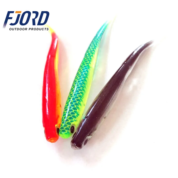 FJORD 90mm 2.7g 3D Eyes Exquisite Soft Shad Lure Rainbow Hollow Belly Fish Bait