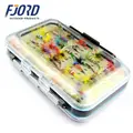 FJORD Promotion 64pcs/set With Box Dry Fishing Tackle Fly Fishing Lure Mosquito Flies Lures Hook Fishing Lure Set - photo 1