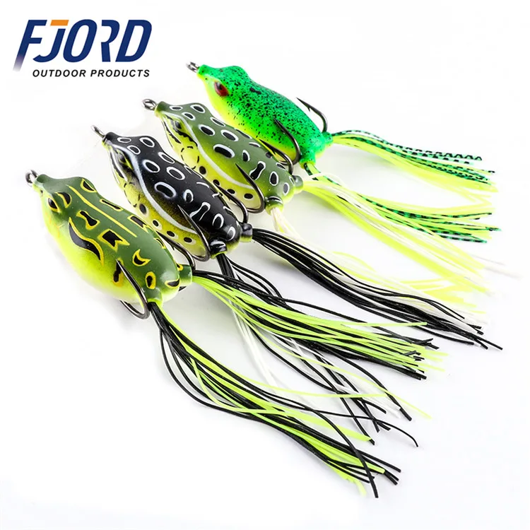 FJORD Factory Oem 40mm/55mm/60mm/65mm Handmade Floating Soft Plastic Frog PVC Lure for Pike Fishing in River Lake Direct China
