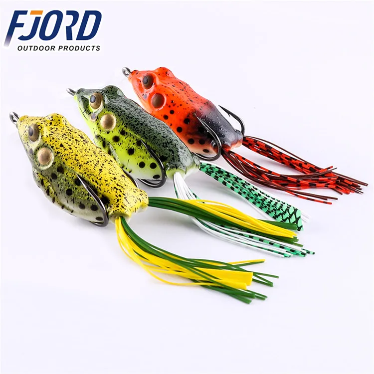 FJORD OEM 40mm/50mm/55mm/60mm Factory Price Jumping Fishing Frog Lures with High Quality