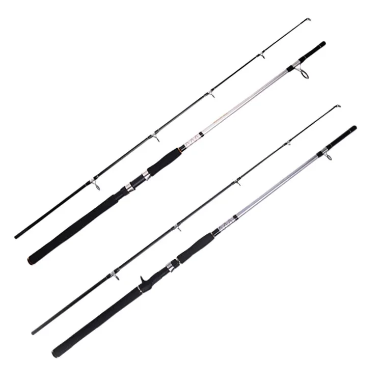 FJORD Wholesale 1.8m/2.1m/2.4m Carbon Jigging Rod Slow Action 2-Section Fishing Spinning Rod for Carp River Lake Stream Fishing