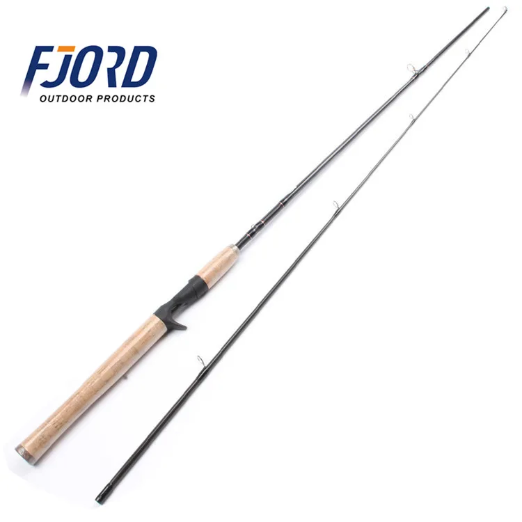 1.98m Carbon Fiber Spinning Casting Fishing Rod Wood Handle Sea Baitcasting Rod for Saltwater Freshwater