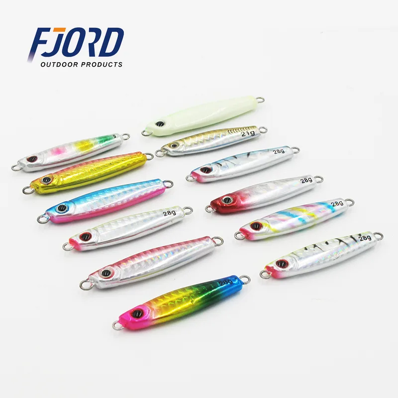 FJORD 7g14g21g28g Small Shore Cast Iron Jigging Sequins Lures Bait Micro Jig Bait Saltwater Metal Jig