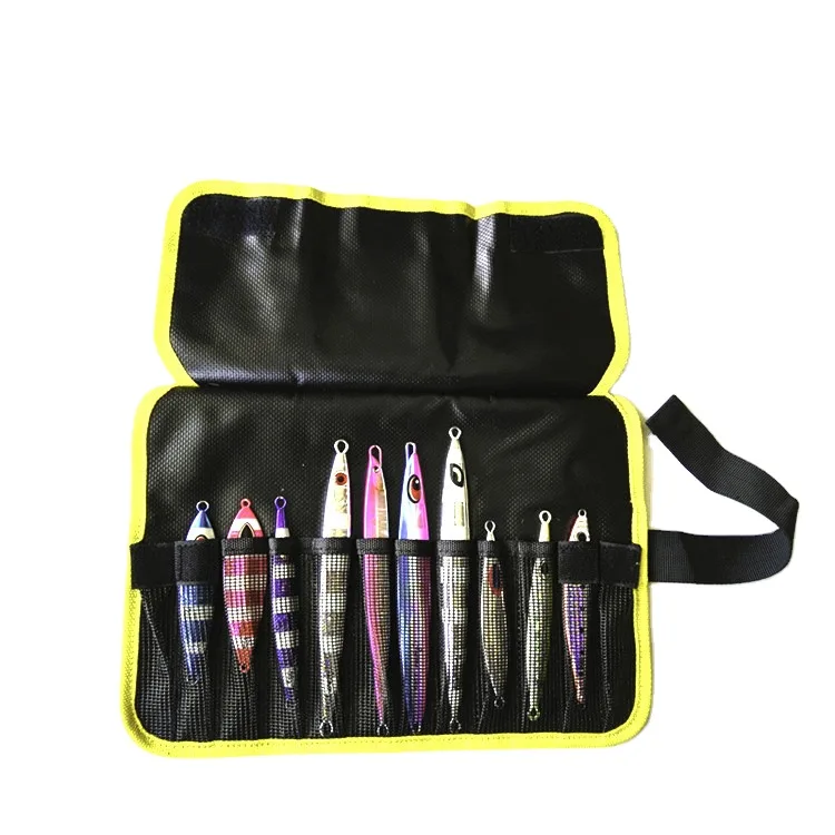 FJORD Multi-Purpose Fishing Tackle Bag Waterproof Portable Metal Jig Lure Bag with Nylon Canvas for Outdoor Fishing Bait Storage
