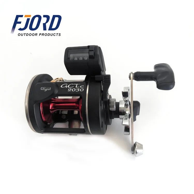 FJORD Big Game 3+1BB 3.8:1 Metal Trolling Fishing Reels with Counter