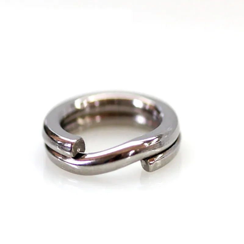 Sterling Silver Metal 100% High Quality  Stainless Steel  Split Ring Fishing  Heavy Duty Bent