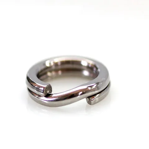 Sterling Silver Metal 100% High Quality  Stainless Steel  Split Ring Fishing  Heavy Duty Bent