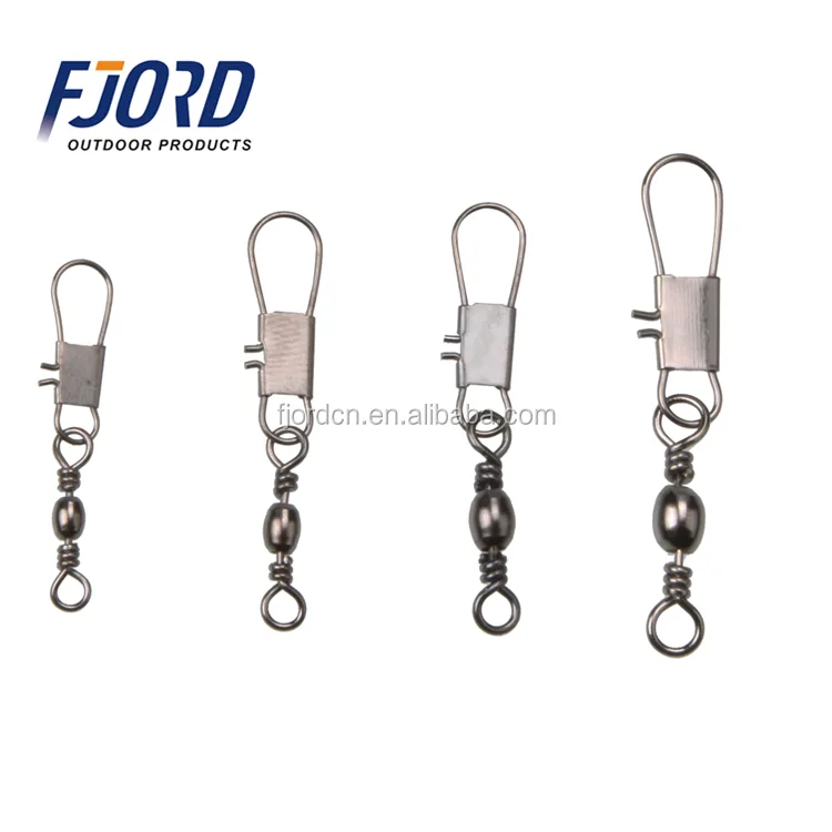 FJORD High Strength Brass Material Fishing Connector Swivel with Snap Hook