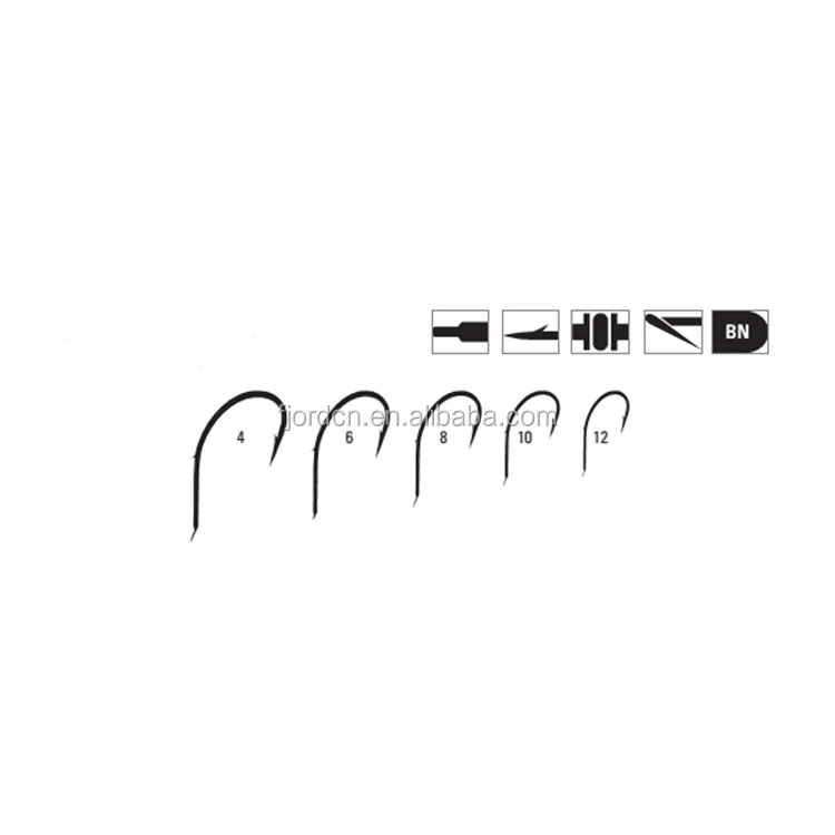 Kirbed Single Trout Fishing Hook Spade Tie End Barbed Float Rig Hook Freshwater Lure Terminal Tackle