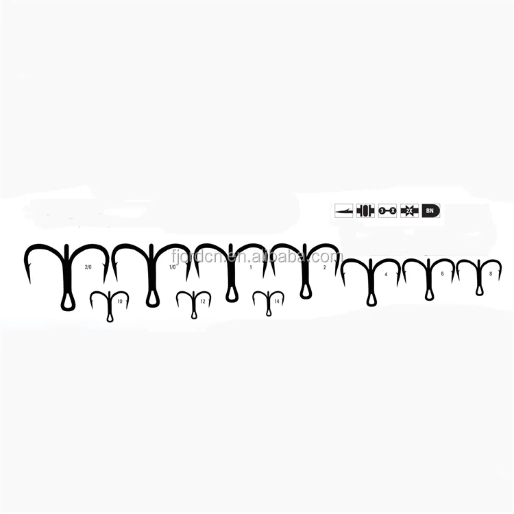 FJORD MUSTAD Origin High Carbon Steel  Treble 3X Strong 2X Short Big Game Sea Fishing Hooks