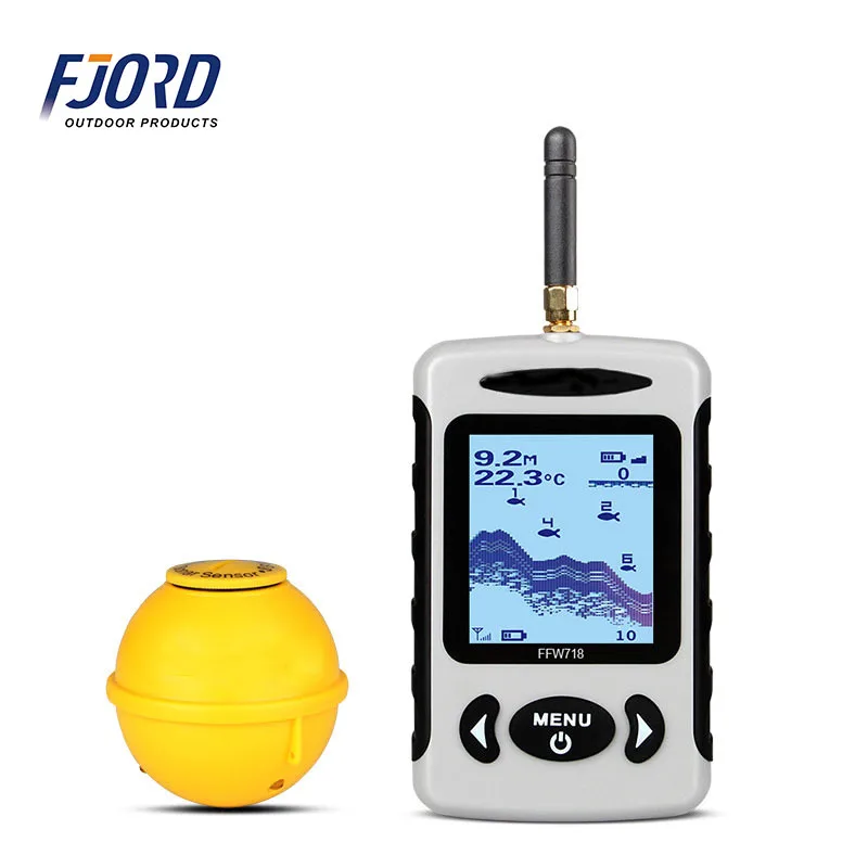 FJORD Portable Wireless Sonar Fish Finder Outdoor Raft Fishing Gear with Battery Power Plastic Material Knife Type