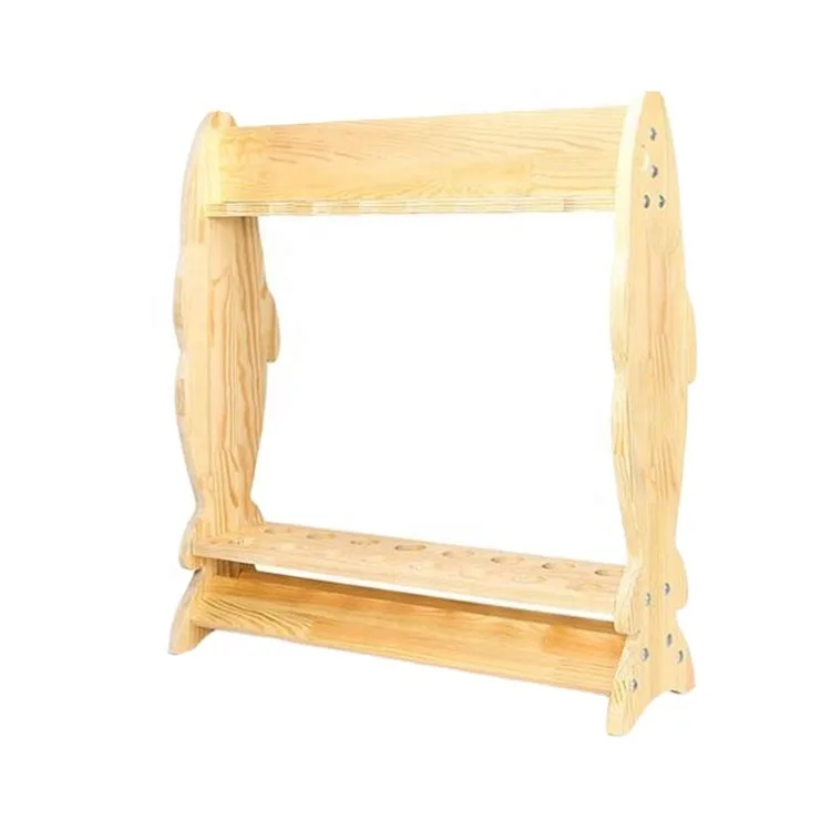 FJORD Eco-friendly Wooden Display Boat Fishing Rod Holders Racks for Fishing Rods