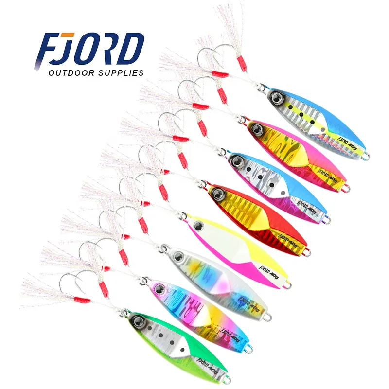 FJORD Lead Alloy Jig Fishing Lure 10g-60g Swim Baits for River Lake & Saltwater Shore Casting Jigging Artificial Bait