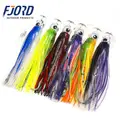 FJORD OEM in Stock 6pcs/lot 170mm 46g Marlin Squid Acrylic Heads With Squid Skirt Trolling Lures - photo 3