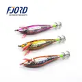 FJORD 90mm 10g Night Sea Luminous Realistic Fluorescent Squid Jigs Hooks Wood Shrimp - photo 2