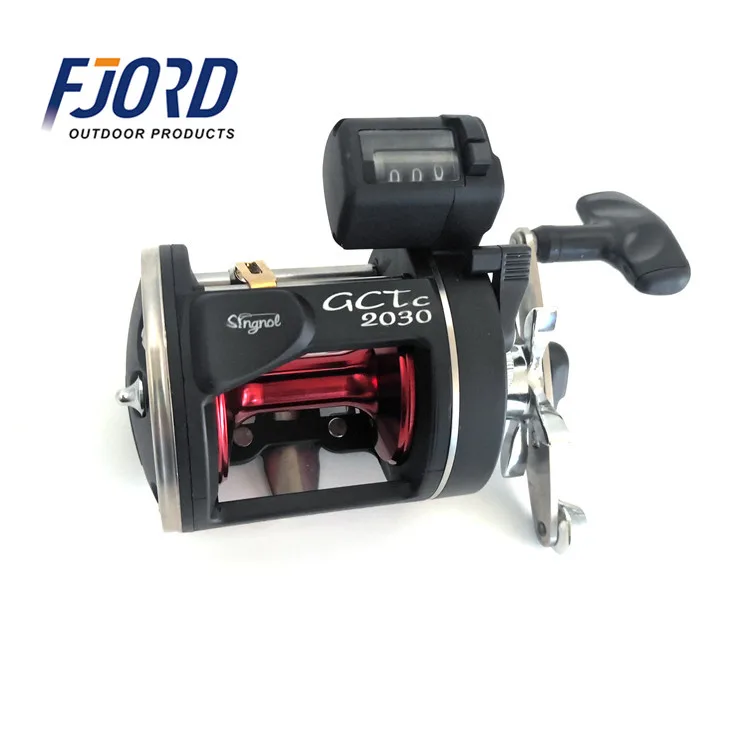 FJORD in Stock Big Game 3+1BB 3.8:1 Metal Trolling Fishing Reels With Counter