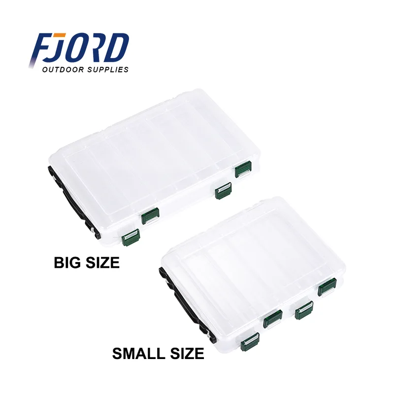 FJORD Wholesale Waterproof clear Plastic Lure Storage Fishing Tackle Box