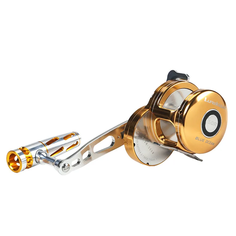 FJORD 10+2BB Japanese Full Metal Trolling Drum Fishing Reel Carbon Material for Sea River Lake Stream Fishing Hand Wheel Type