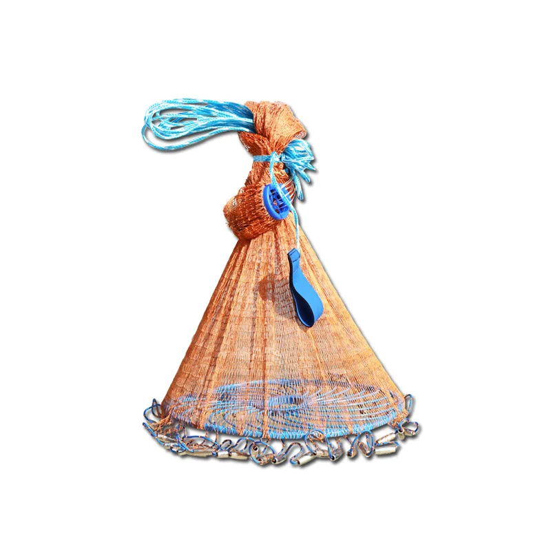 FJORD Wholesale Fishing Net Nylon Monofilament Cast Net with Double Knot PA Multifilament Hand Thrown