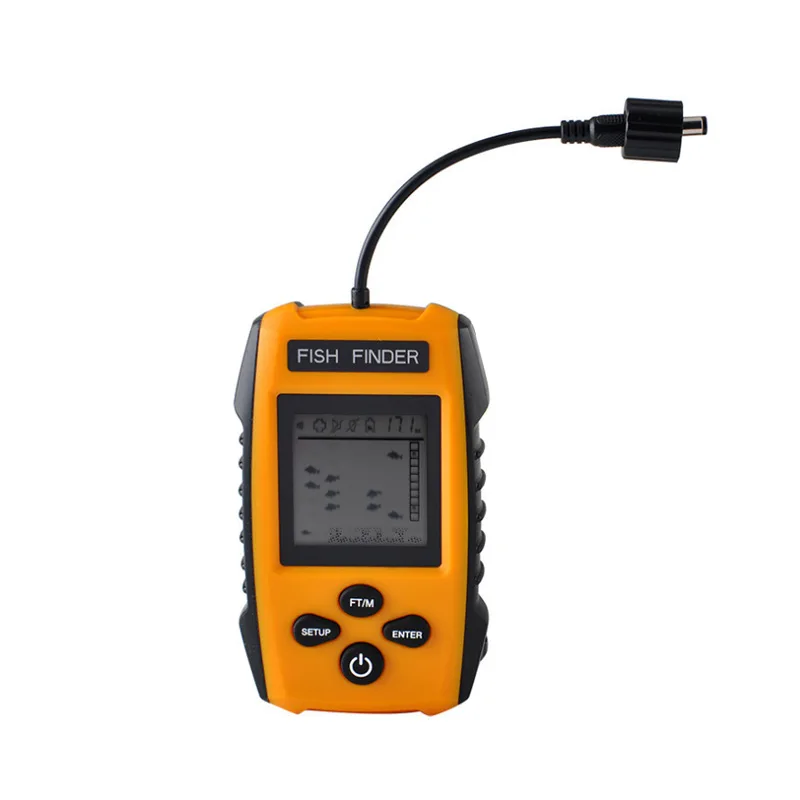 FJORD Portable Wireless Sonar Fish Finder Ultrasonic Depth Imaging Tool Fishing LED Features 100m Battery Made Durable Plastic