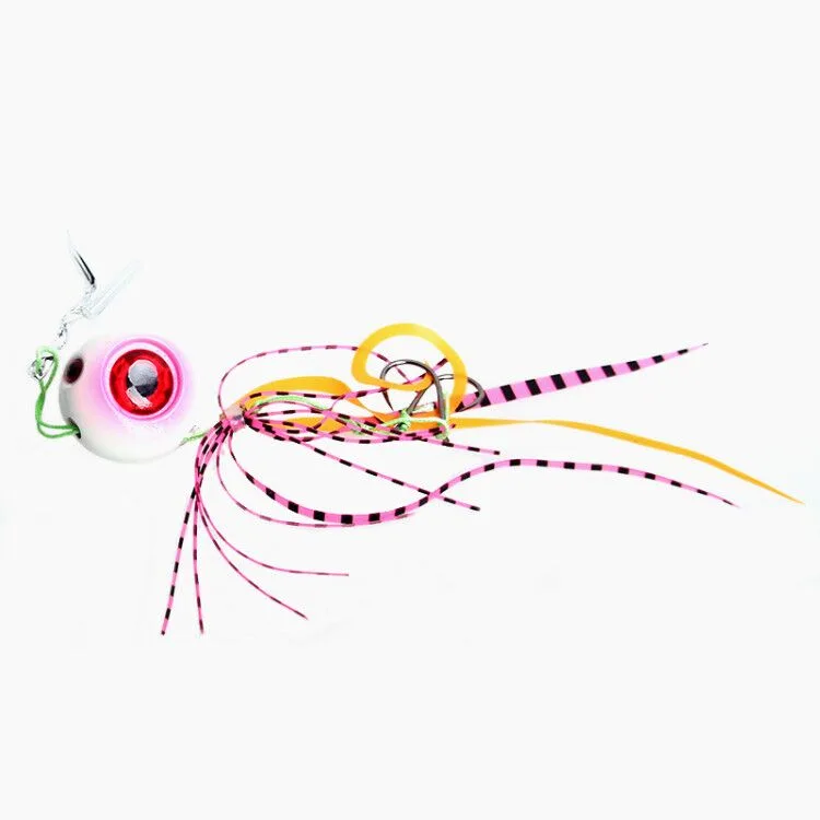 FJORD 40g/60/80/100/120g/150g/200g Fishing Lure Skirt Big Eye Kabura Jigs Lure Fish Head Lure Jig