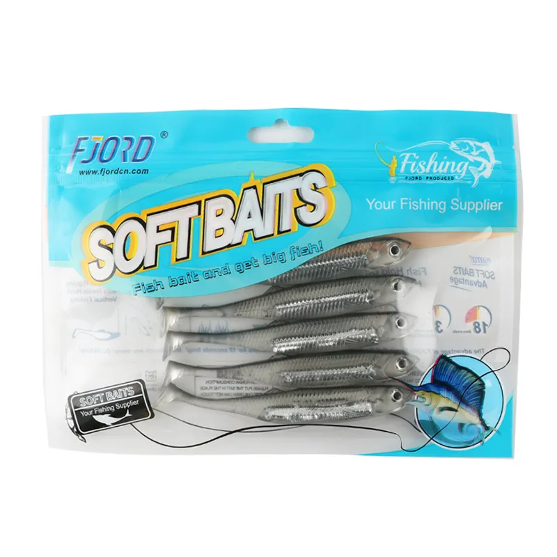FJORD High Quality Single Paddle Segments Tail Swimbait Soft Fishing Lures Shad