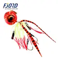 FJORD 100g/120g/150g Silicone Rubber Skirt Jigs Head Snapper Slider Jig Trilling Fishing Lure for Saltwater - photo 5