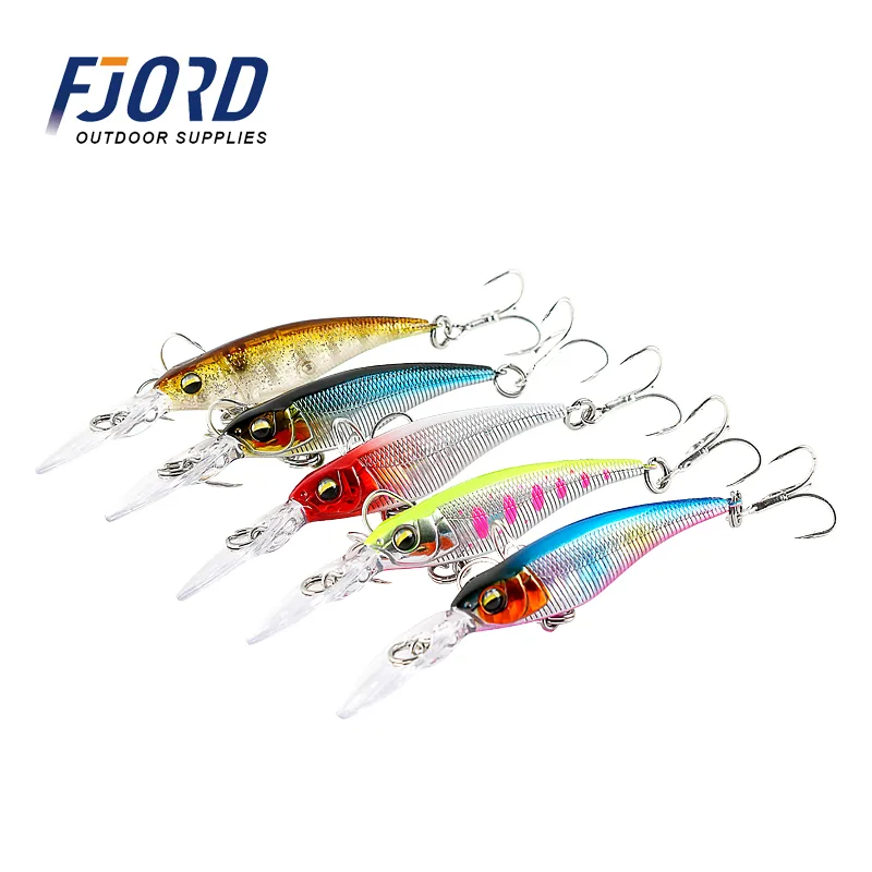 FJORD 6g Long Tongue Hard Bait Crank Bait Minnow Lure Long Casting Sinking Fishing Lure for Pike & Bass Plastic