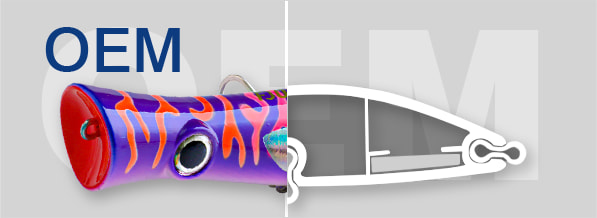 OEM service — FJORD hard lure structure section and mold development drawing