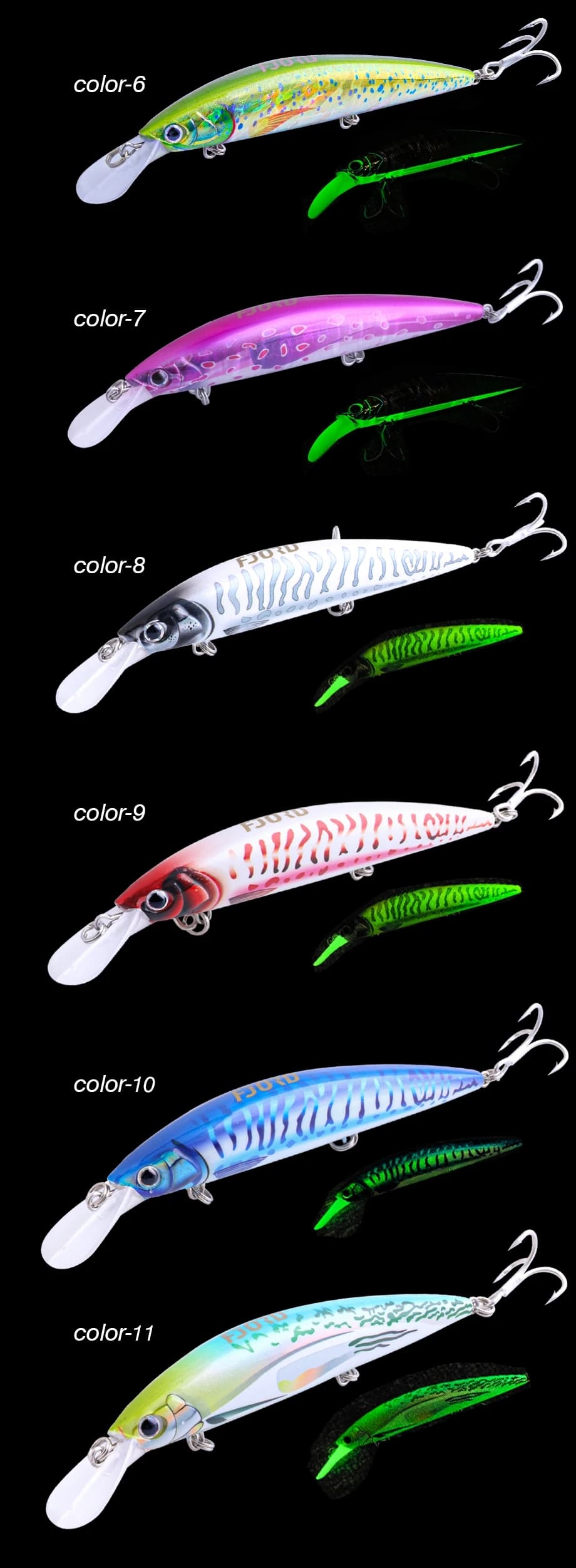 FJORD Super Long Casting Saltwater Fishing Lures Artificial Bait 37g 110mm Sinking Minnow detail 6