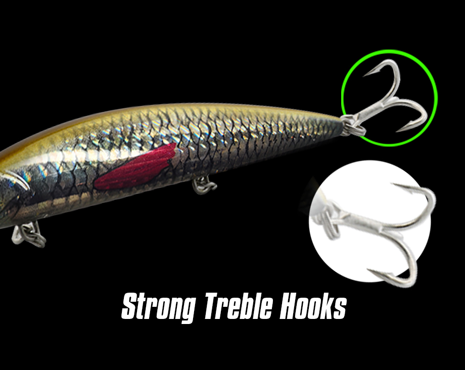 FJORD FJL5031 Heavy Sinking Trolling Minnow Lure 37g 110mm ABS Plastic Hard Bait Stainless Steel Hook Saltwater Lake Stream Bass detail 5