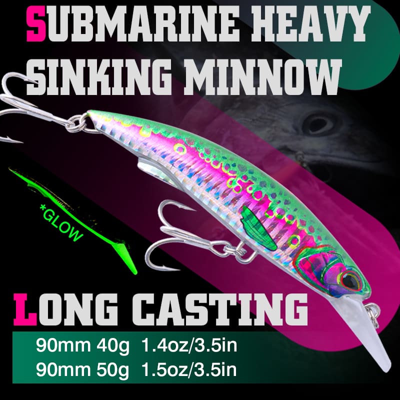 FJORD Stock 3d Printing 50g Plastic Minnow Lure Transparent Saltwater Fishing Mold Salmon Tuna Bream Sea Bass detail 1