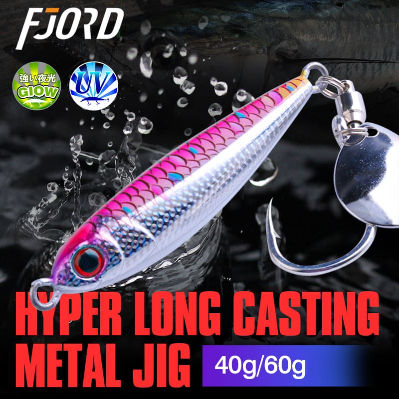 FJORD 2026 New Arrival UV Stock Jig Lure Metal Freshwater Fishing Lures 40g 60g for Tuna & Salmon in River detail 1