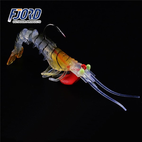 FJORD High Quality 6.5/12.5/17g Soft Shrimp Lures Lead Hook Fishing Bait Lures Wholesale