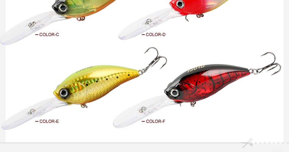 FJORD High Quality 23g/70mm Crankbait Artificial Hard Bait Wobbler Fishing Lure for Ocean Boat Trout Sea Fishing detail 12