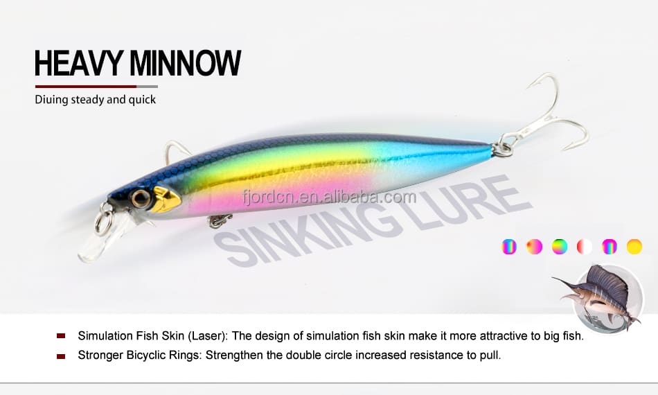 FJORD Floating Fishing Lures Product Heavy Minnow 120mm 22g Fishing Lures for Sale Artificial Hard Bait AR-C System FLASH MINNOW detail 1