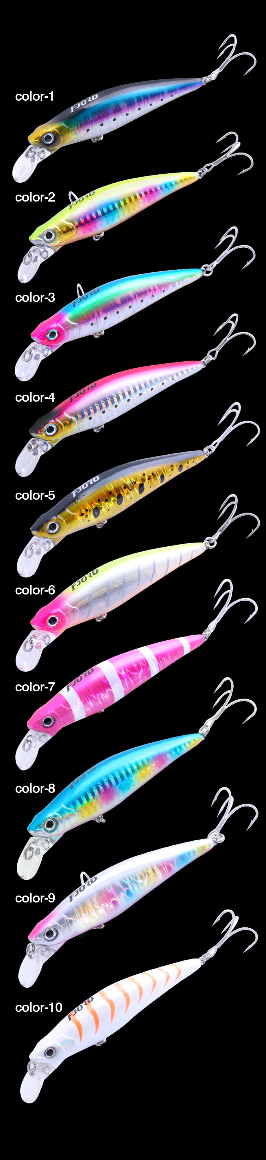 FJORD Fishing Lure 31g 90mm Artificial Baits Hard Plastic Sinking Metal Fishing Lure 3D Eye/deep Diving CN;SHN YY001 detail 6