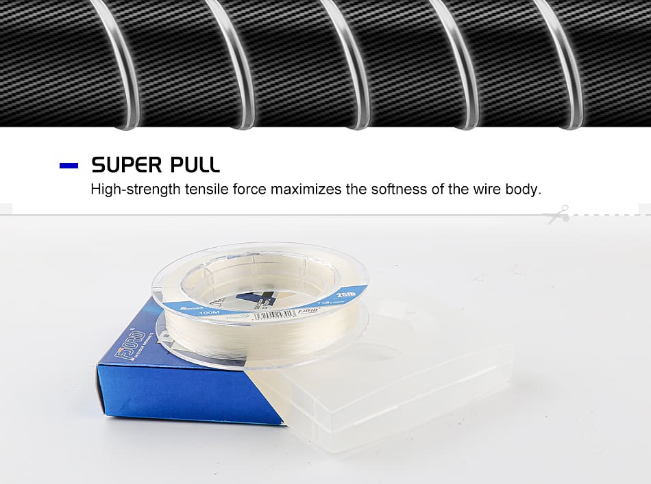 FJORD Super Strong 50M 80M Transparent 100% Fluorocarbon Fishing Line Japanese detail 5
