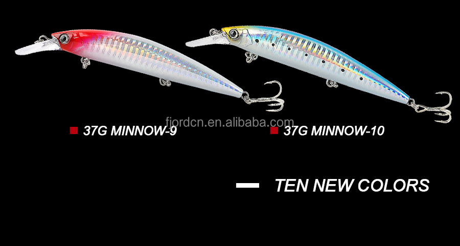 FJORD High Quality 110mm 37g 3d Eyes for Heavy Minnow Fishing Lure Wobbler Lure Sinking Saltwater Bait Tackle detail 6