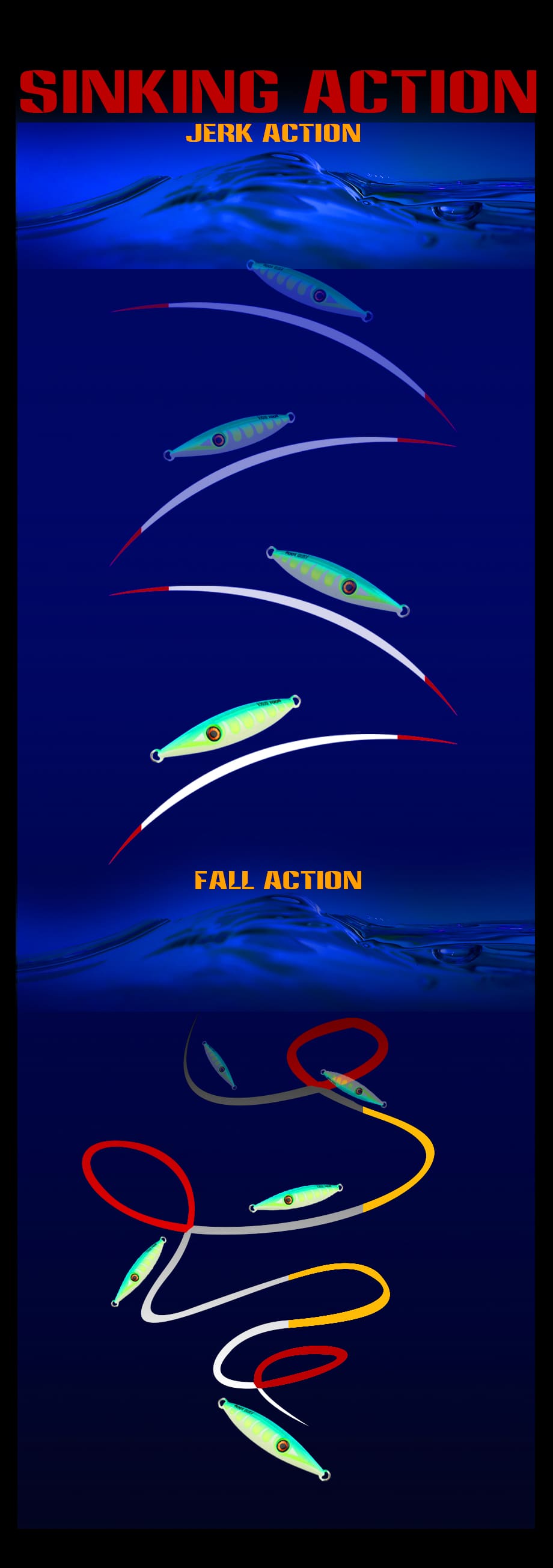 FJORD Luminous 100g 150g Lead Material Sinking Lures 3D Simulation Metal Jig Baits for Ocean Boat Fishing detail 4