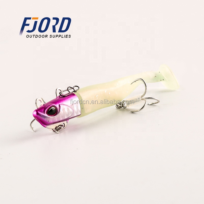 FJORD High Quality Lead Head Silicone  Soft Plastic Body Fishing Lure Metal Lure detail 2