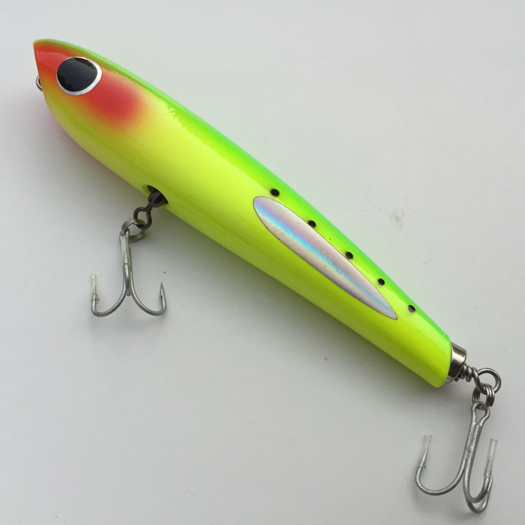 FJORD New Arrival Floating Lure 130g 215MM Big Wood Pencils Baits Trolling Lures with VMC Hook detail 1