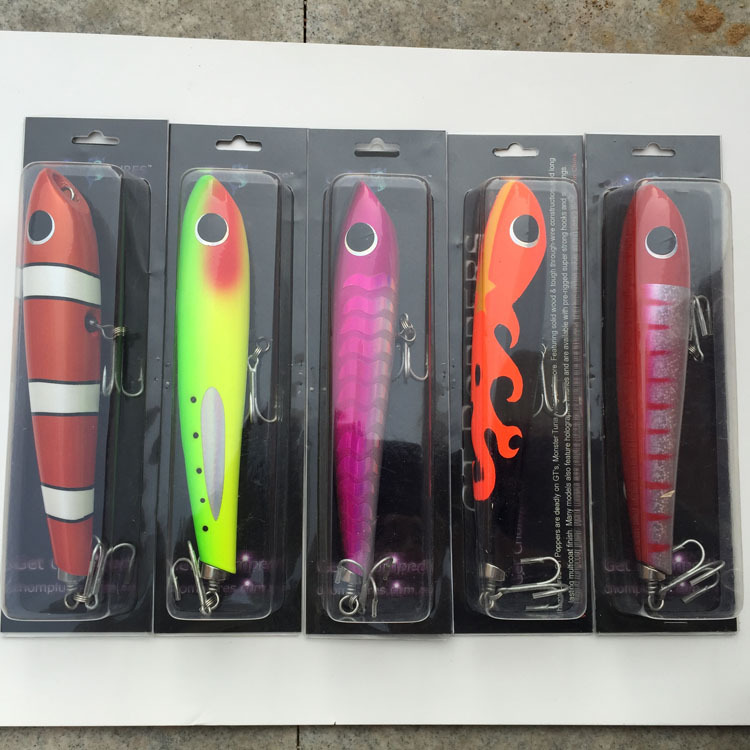 FJORD New Arrival Floating Lure 130g 215MM Big Wood Pencils Baits Trolling Lures with VMC Hook detail 6