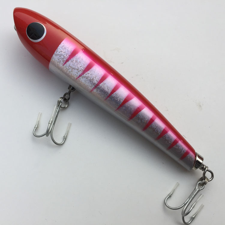 FJORD New Arrival Floating Lure 130g 215MM Big Wood Pencils Baits Trolling Lures with VMC Hook detail 8