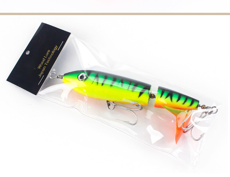 FJORD New Coming 120mm 60g Wood Sea Fishing Lures Bass Muskie with Single Propeller Lures detail 10