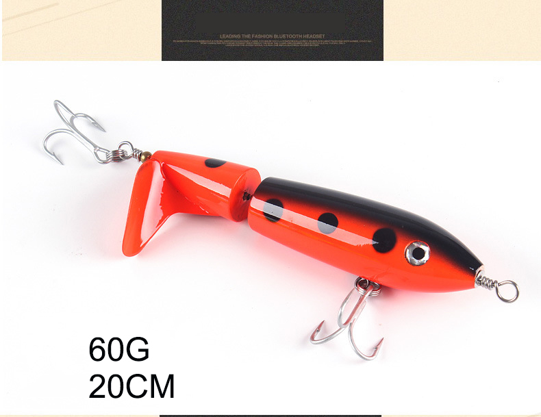 FJORD New Coming 120mm 60g Wood Sea Fishing Lures Bass Muskie with Single Propeller Lures detail 12